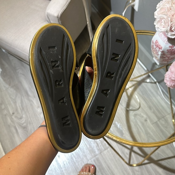 Marni Black and Gold Sandals - Picture 6 of 6